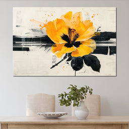 Golden Petal Contrast - NicheCanvas