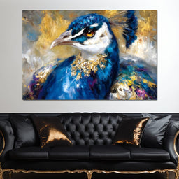 Regal Peacock Gold Radiance - NicheCanvas