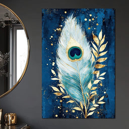 Peacock Plumage Radiance - NicheCanvas