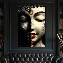 Duality of Tranquil Visages - NicheCanvas