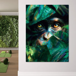 Emerald Canopy Primate Eyes - NicheCanvas