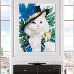 Regal Feline Elegance Unfurled - NicheCanvas
