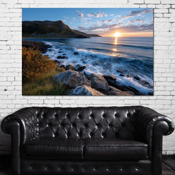 Golden Coastline Sunrise Tide - NicheCanvas