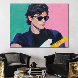Retro Cool Guitar Sunglass Hero - NicheCanvas