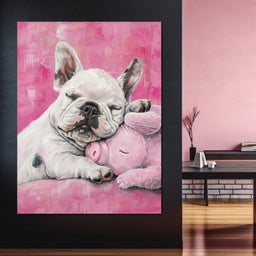 Slumbering Frenchie Dreams - NicheCanvas
