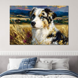 Blue Eyed Shepherd Gold Field - Neal Hackett - NicheCanvas