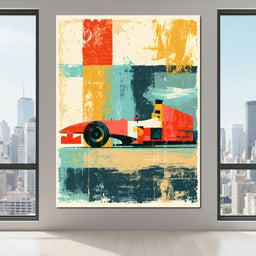 Grand Prix Abstract Motion - NicheCanvas