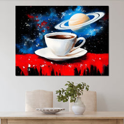 Saturn Brew Cosmic Journey - NicheCanvas