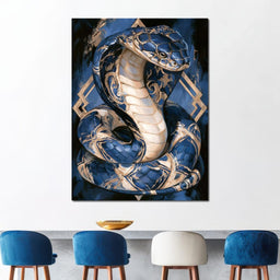 Gilded Scales Of The Midnight Serpent - NicheCanvas