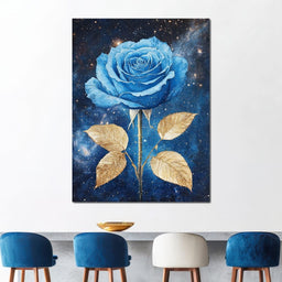 Celestial Blue Rose Symphony - NicheCanvas
