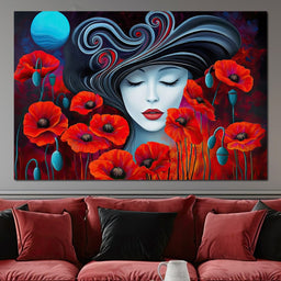 The Poppy Queen’s Dream - TooplesArt - NicheCanvas