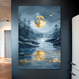 Luminous Nocturne Reflections - NicheCanvas