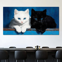 Eyes of Feline Wonder - NicheCanvas