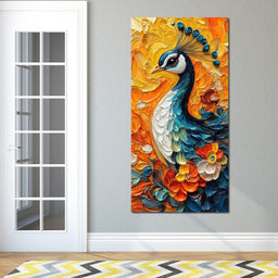 Radiant Peacock Garden Harmony - NicheCanvas