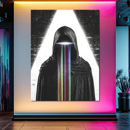 Eclipse of Neon Streams - NicheCanvas