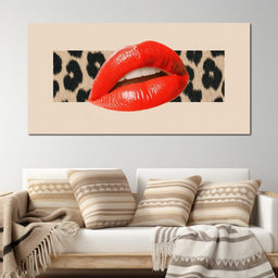 Leopard Kiss Pop Glamour Red - NicheCanvas