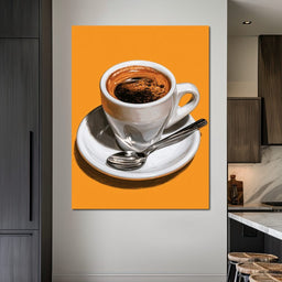 Bold Morning Ritual on Gold - NicheCanvas