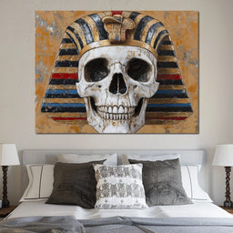 Ancient Echoes Pharaoh Skull - Raven Blackwood - NicheCanvas
