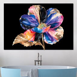 Gilded Petals Reveal Dark Radiance - NicheCanvas