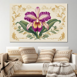 Regal Orchid Botanical Grace - NicheCanvas