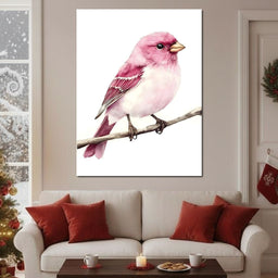 Rosefinch Perched On Spring - NicheCanvas