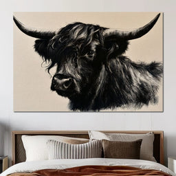 Solitary Guardian of the Highland Plains - NicheCanvas