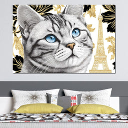 Parisian Feline Enchantment - NicheCanvas