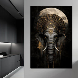 Golden Pharaoh Elephant King - NicheCanvas