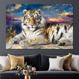 Golden Dawn Tiger Reverie - Neal Hackett - NicheCanvas