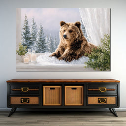 Cozy Bear Bath Mountain View - NicheCanvas