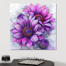 Purple Petal Parade - TooplesArt - NicheCanvas