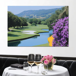 Verdant Tranquil Golf Course Escape - NicheCanvas
