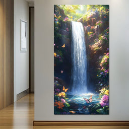 Gentle Cascade of Blossoms - NicheCanvas