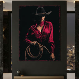 Midnight Cowgirl Red Blouse - NicheCanvas