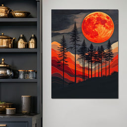 Blood Moon Forest - Johanjjf - NicheCanvas