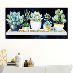 Succulent Symphony in Green - NicheCanvas