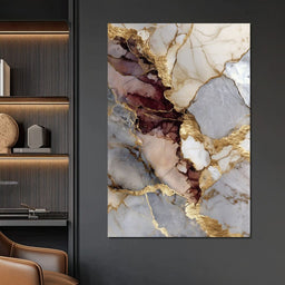 Gilded Marble Rift Elegy - NicheCanvas