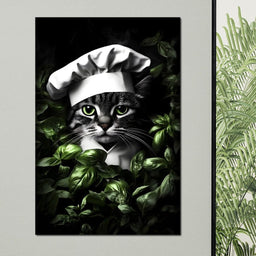 Chef Kitty in Herb Haven - NicheCanvas