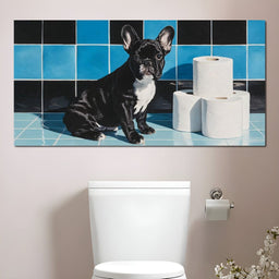 Bathroom Butler Frenchie Fun - NicheCanvas