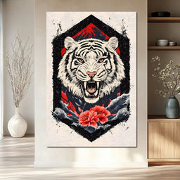 Siberian Tiger Roar - NicheCanvas