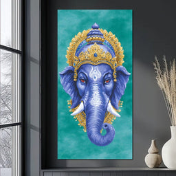 Royal Indigo Elephant Majesty - NicheCanvas