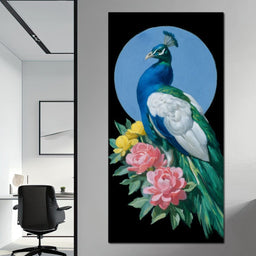 Majestic Peacock Blossoms - NicheCanvas