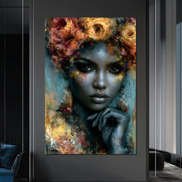 Gilded Petals Of Royal Grace - NicheCanvas