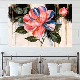 Golden Petals Unfolding Against Dark Shadows - NicheCanvas