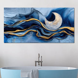 Gold Seam Crescent Tide - TooplesArt - NicheCanvas