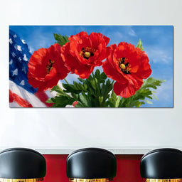 American Poppies in Bloom - NicheCanvas
