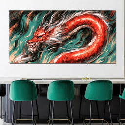 Dragon Waking From The Jade Currents - NicheCanvas