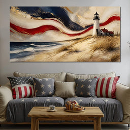 Coastal Beacon Of Freedom - NicheCanvas