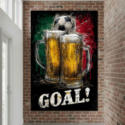 Italian Football Beer Goal - NicheCanvas