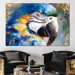 Tropical Macaw Gold Radiance - Neal Hackett - NicheCanvas